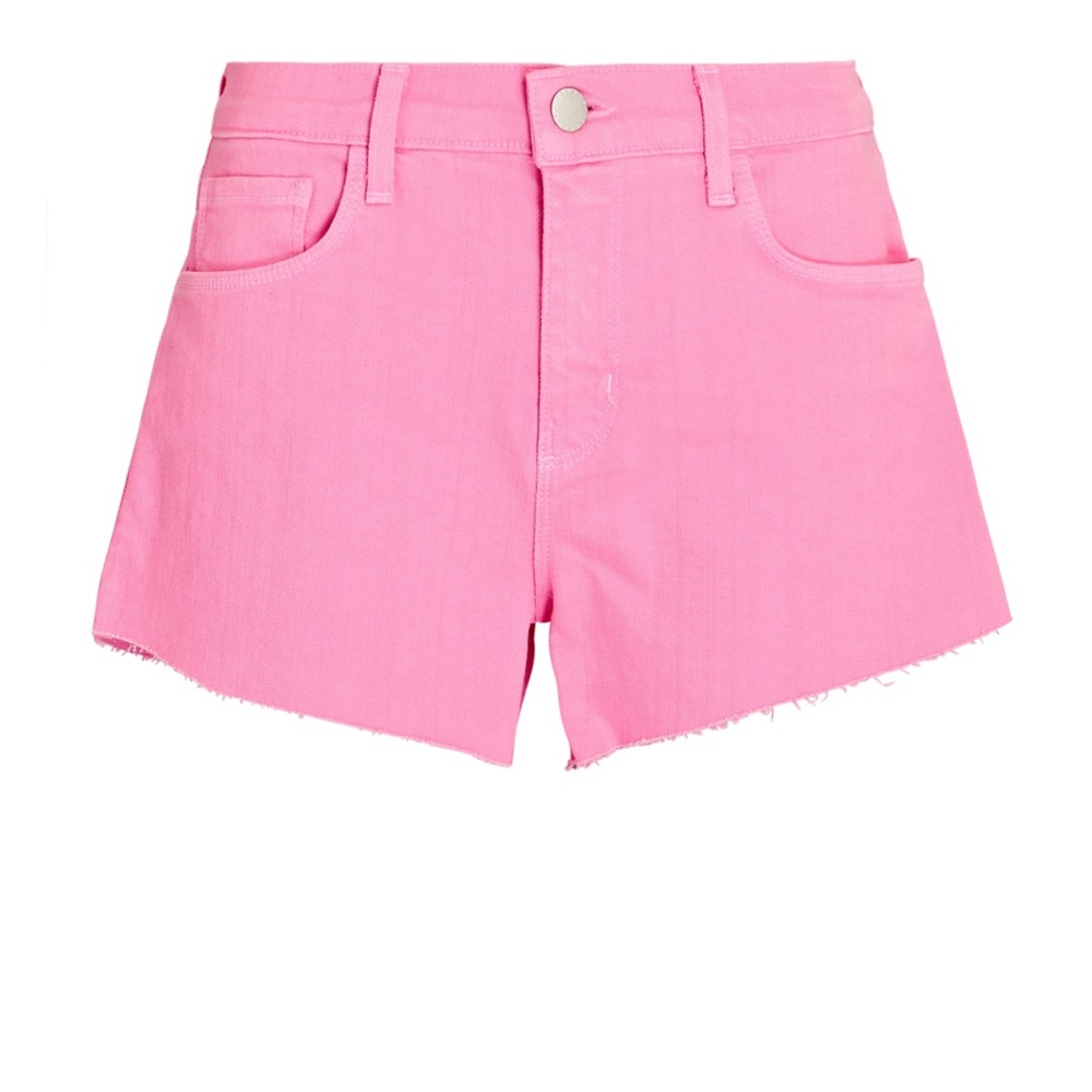 L’AGENCE Pink Denim Shorts - Audrey Mid Rise